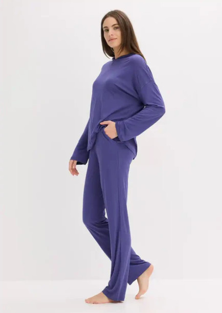 FIOLETOWA BLUZA SPODNIE KOMPLET