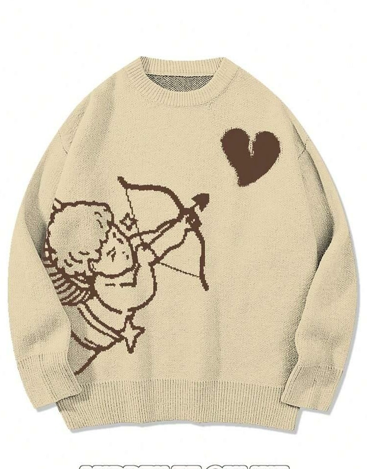 beżowy sweter wzór