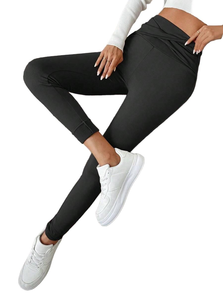 CZARNE OCIEPLANE LEGGINSY