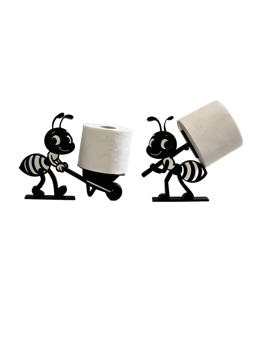 czarny stojak na papier toaletowy 2-pack