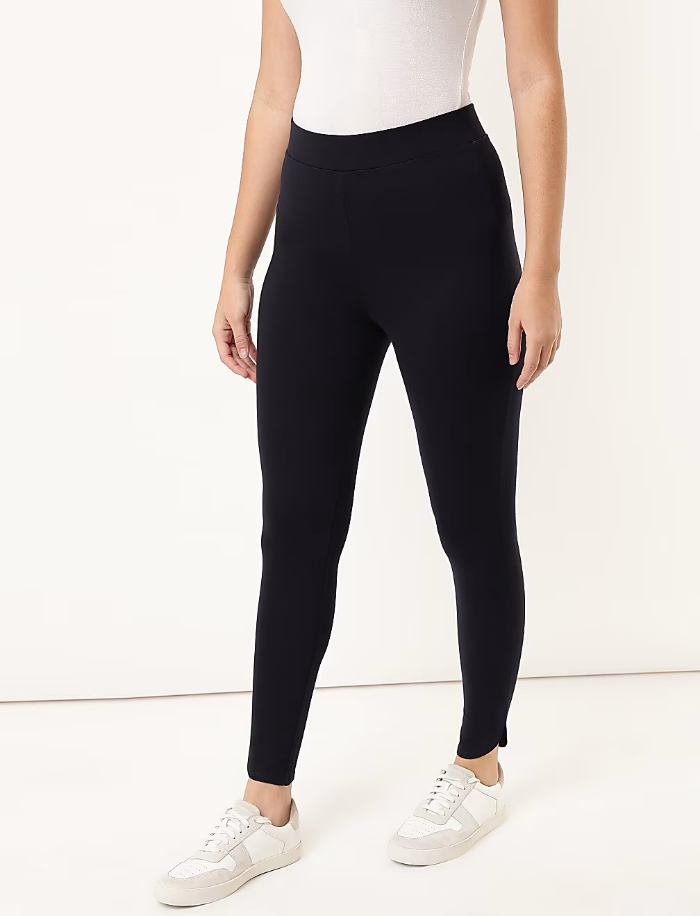 GRANATOWE KLASYCZNE LEGGINSY T59-4967K-FS
