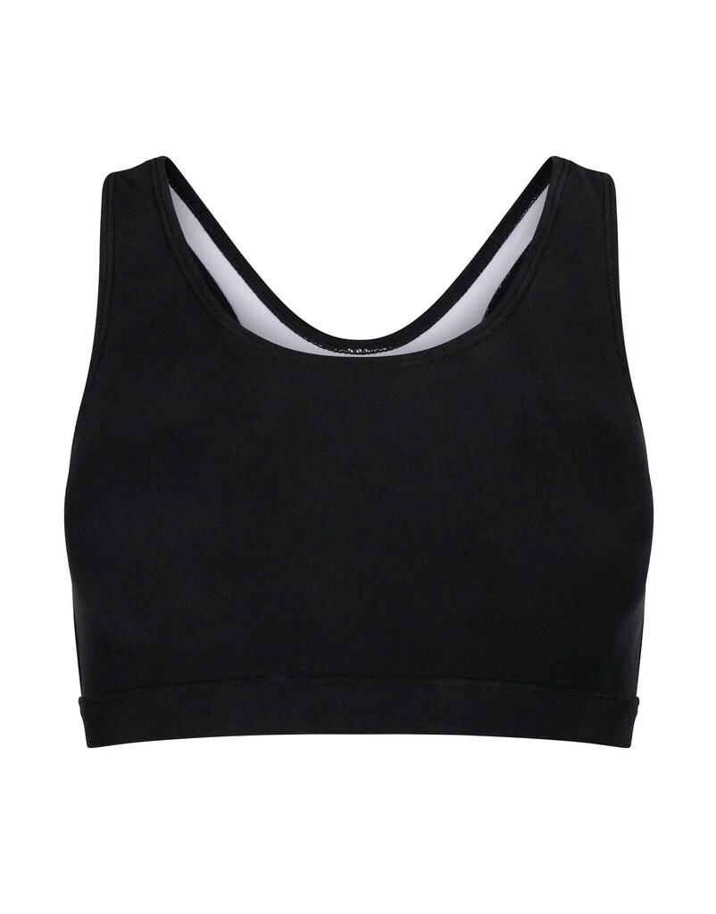 sportowy czarny crop top wycięcie
