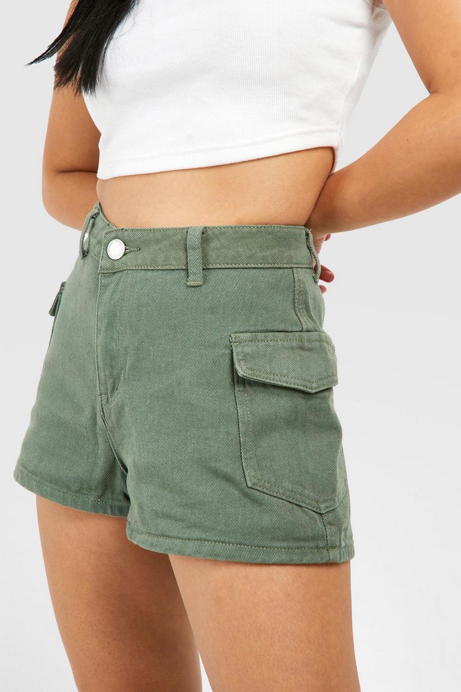 ZIELONE SPODENKI JEANS