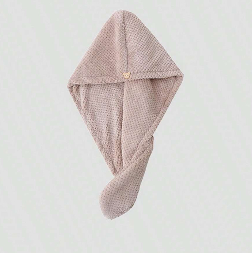 beżowy turban na głowę