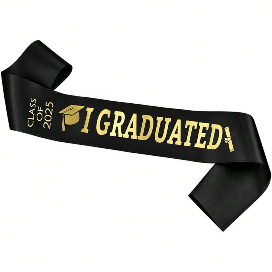 szarfa "I graduaded" zakończenie studiów