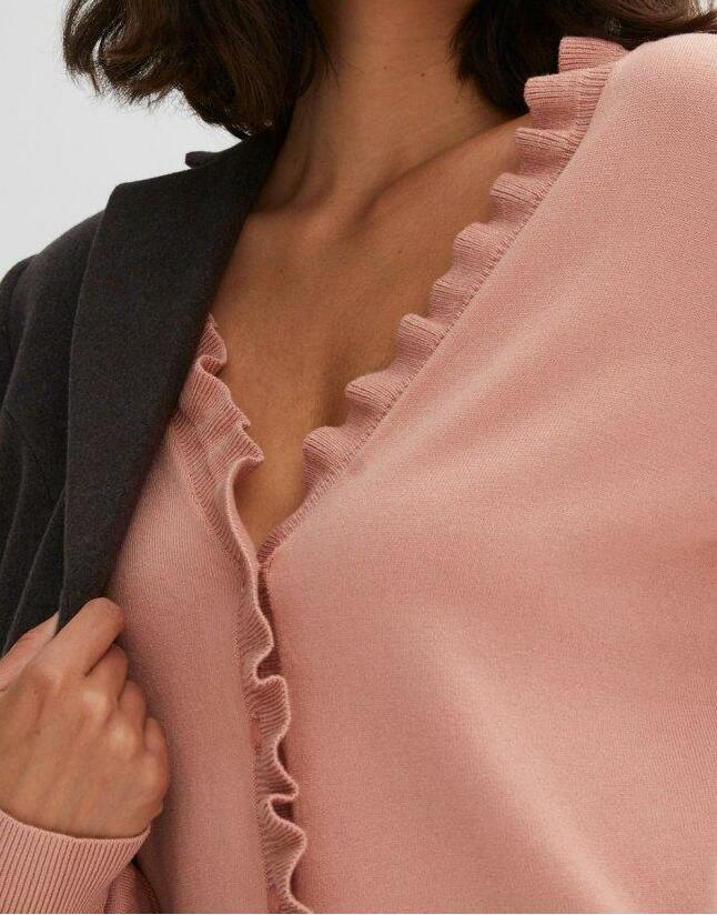 SWETER Z FALBANKĄ