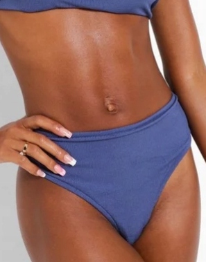 NIEBIESKI DÓŁ OD BIKINI PRĄŻKI 