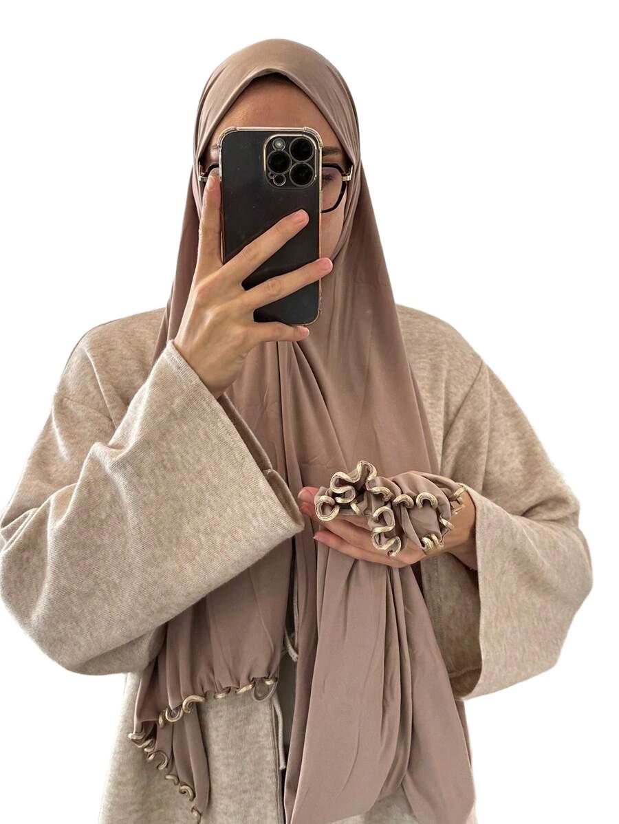 BRĄZOWA CHUSTA NA GŁOWĘ HIJAB