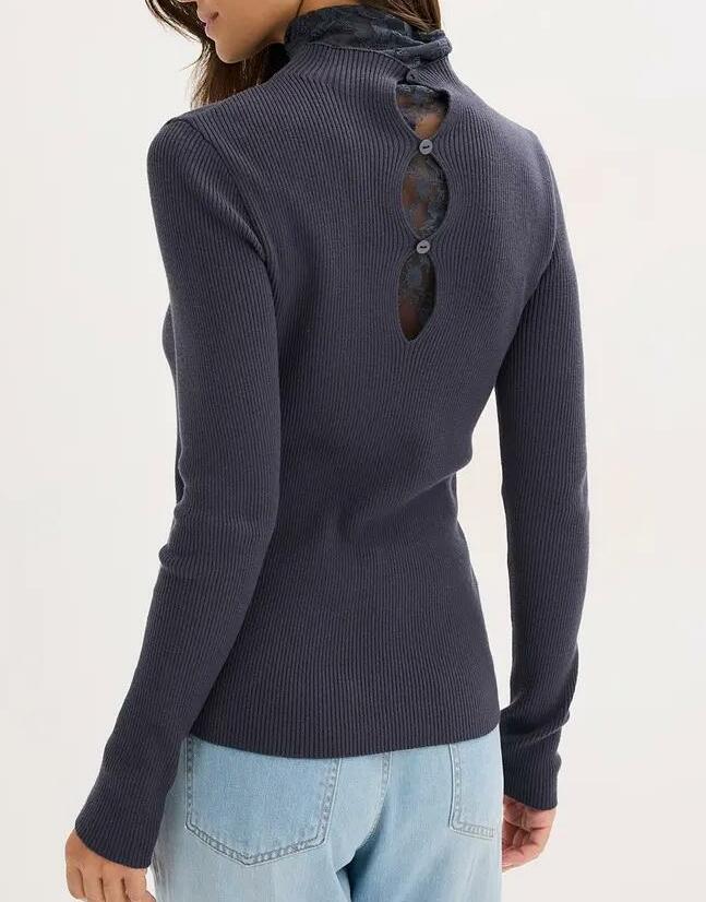SWETER DAMSKI Z KORONKĄ 