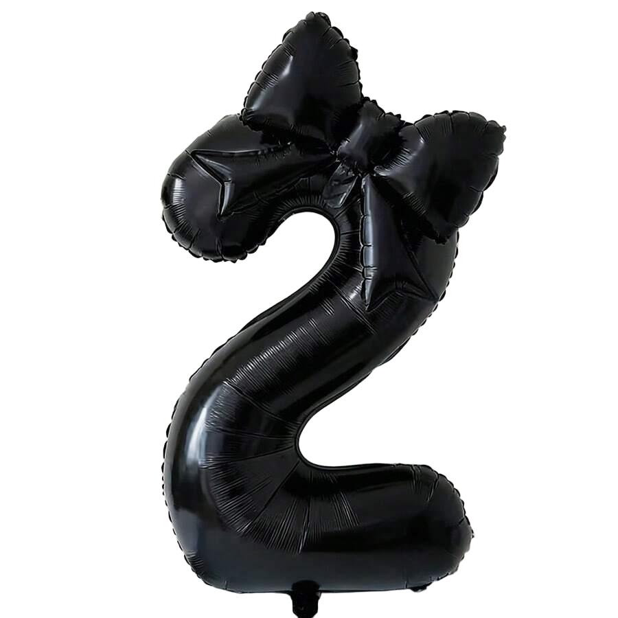 czarny balon liczba 2
