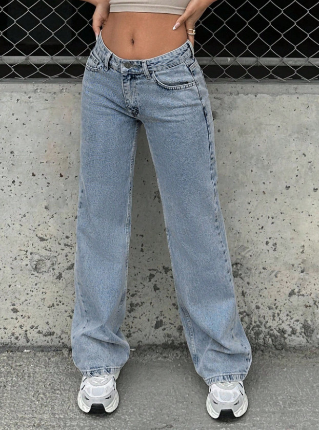 SPODNIE JEANS KIESZENIE ZAMEK