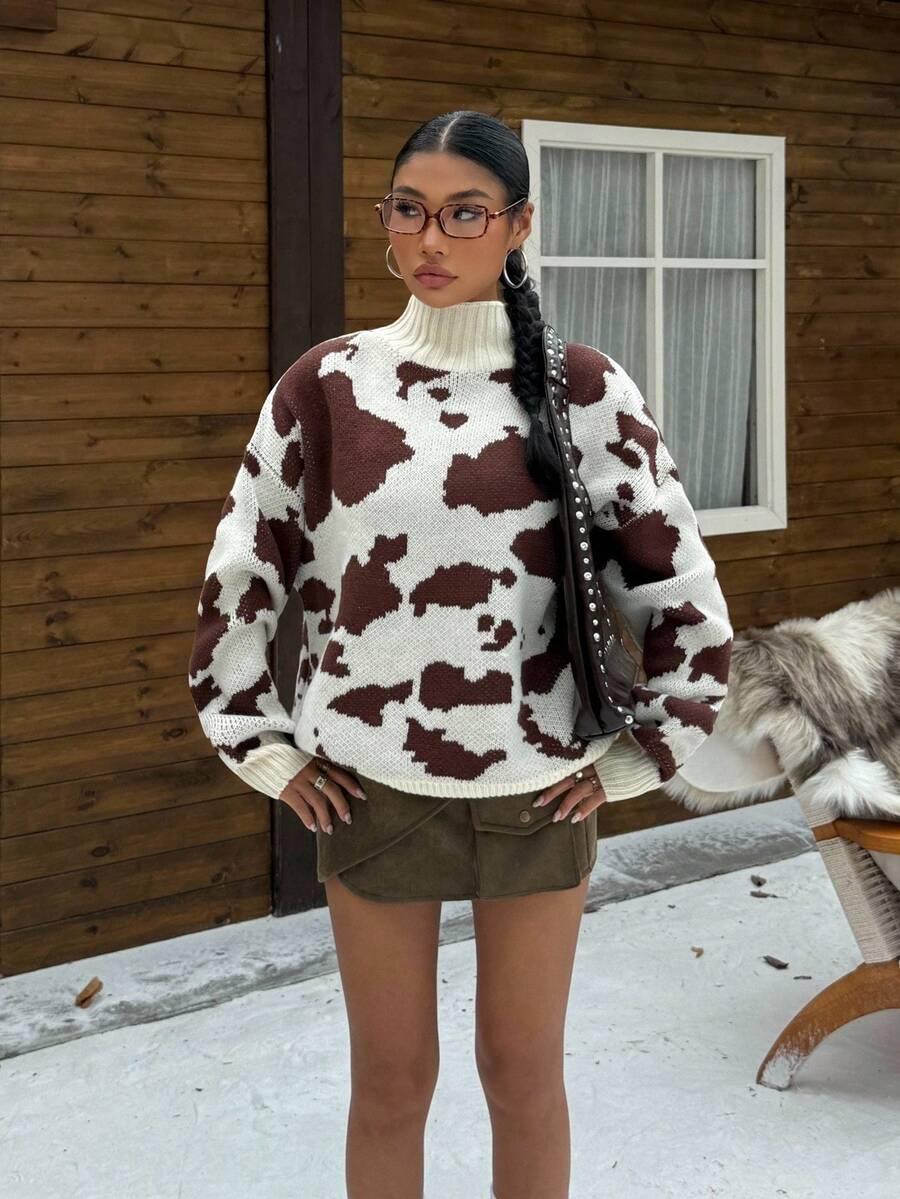 sweter cow print