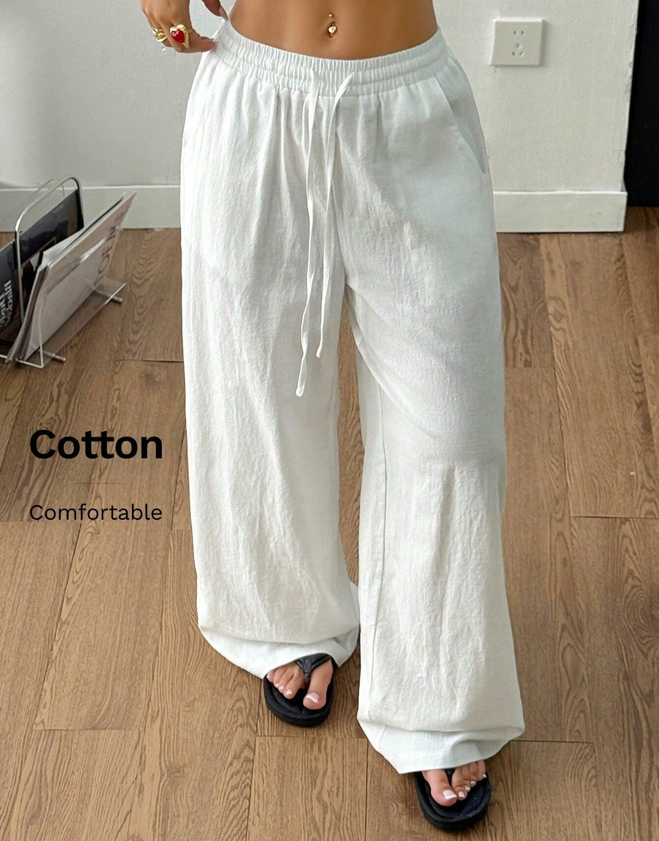 BIAŁE SPODNIE CASUAL