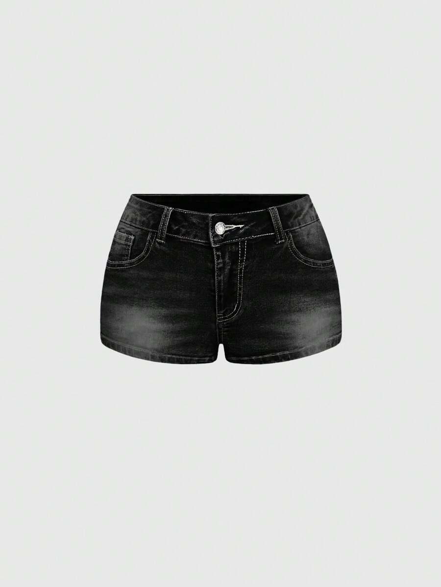 czarne spodenki jeans