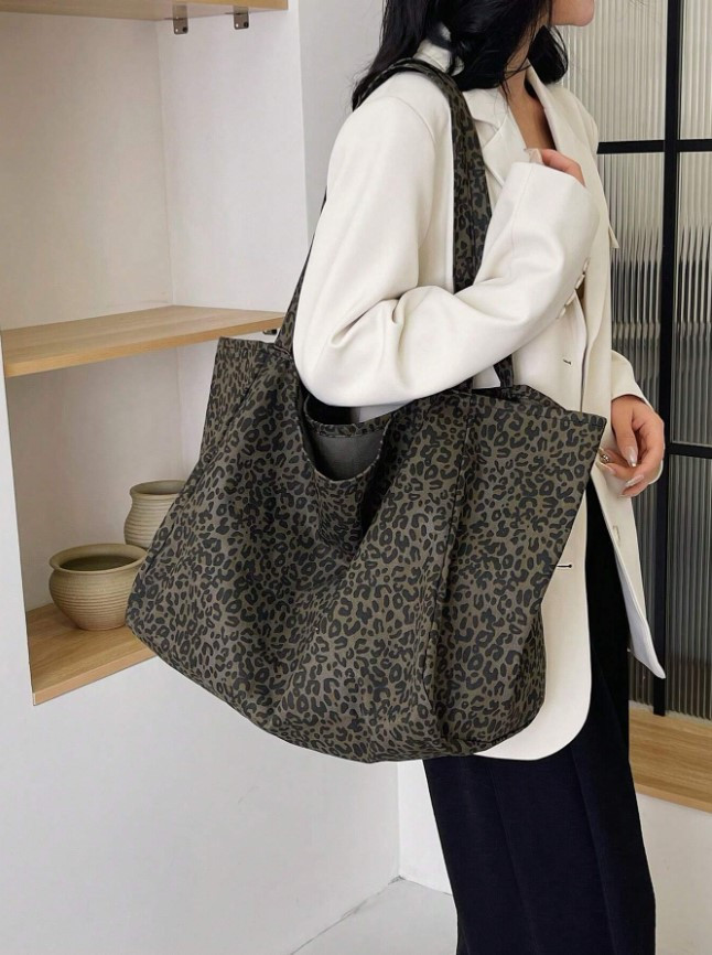BRĄZOWA TOREBKA ANIMAL PRINT