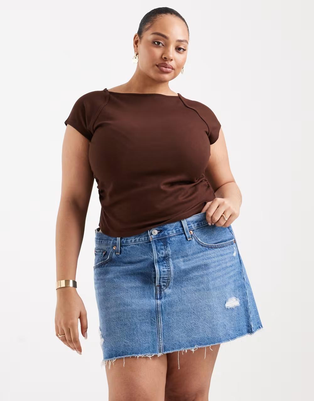 NIEBIESKA MINI SPÓDNICA JEANS