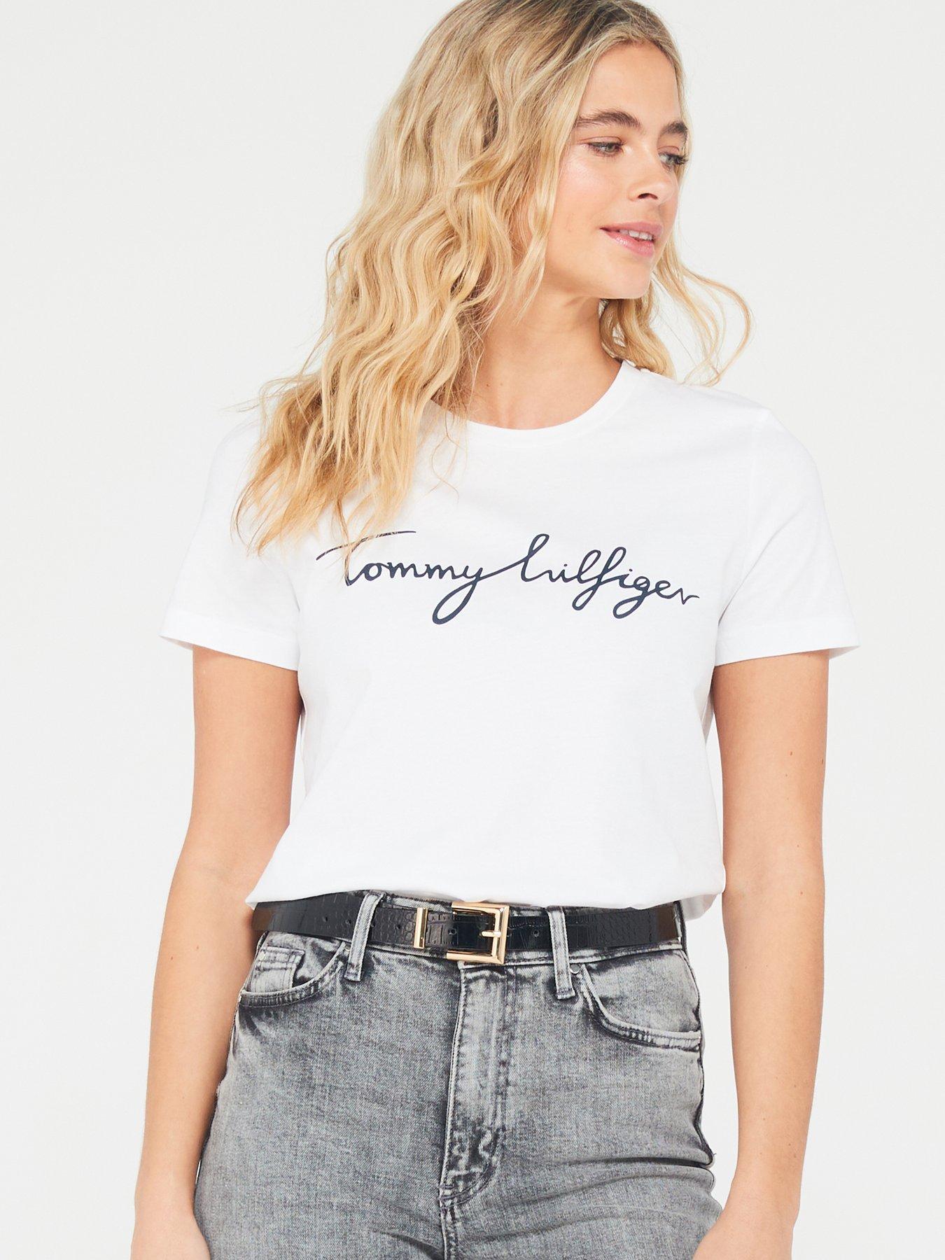 TOMMY HILFIGER T-SHIRT DAMSKI WW0WW24967 100