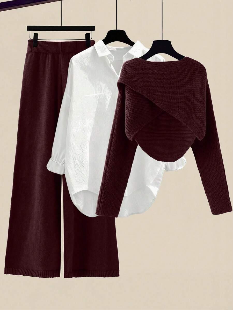 SWETER SPODNIE KOMPLET