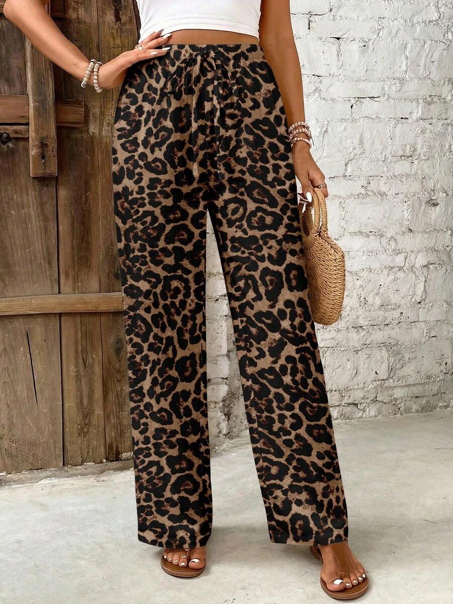 SPODNIE ANIMAL PRINT casual