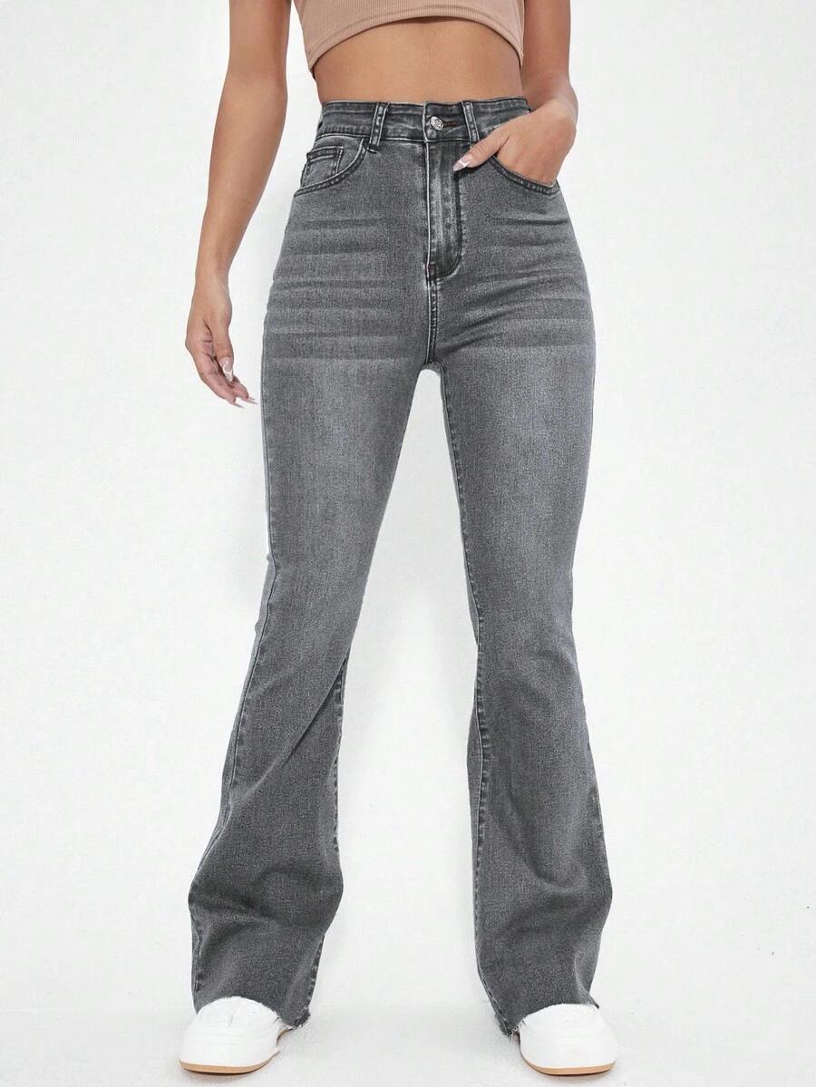 SZARE SPODNIE JEANS 