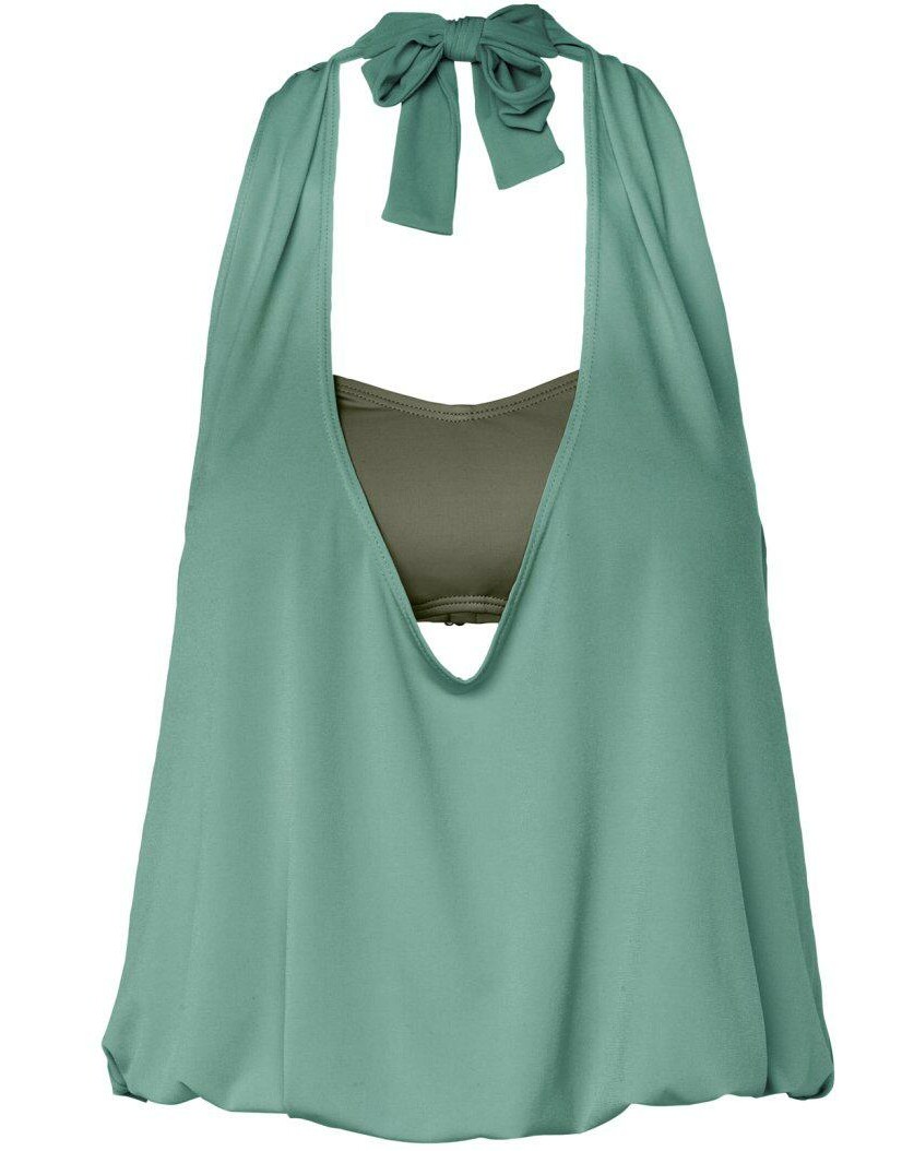 zielone tankini wiązanie 