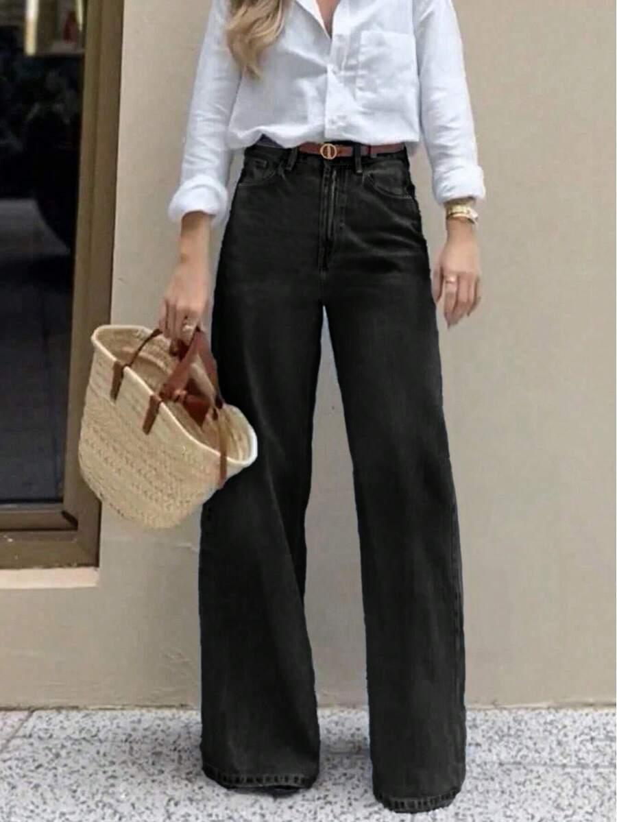 czarne spodnie jeans 