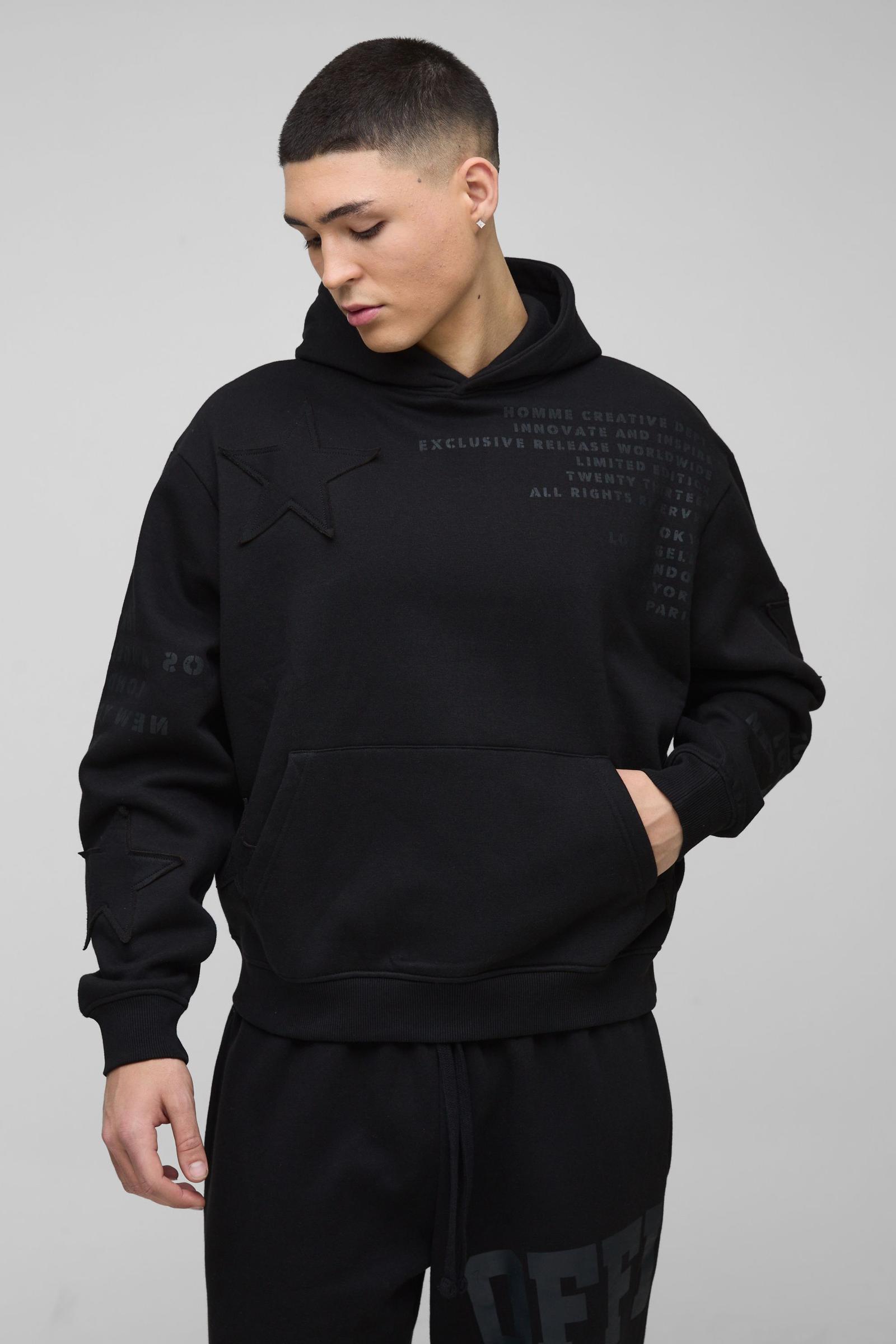 CZARNA BLUZA OVERSIZE KAPTUR