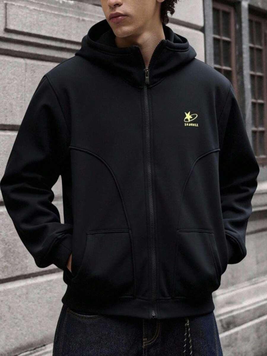 CZARNA BLUZA KAPTUR ZAMEK