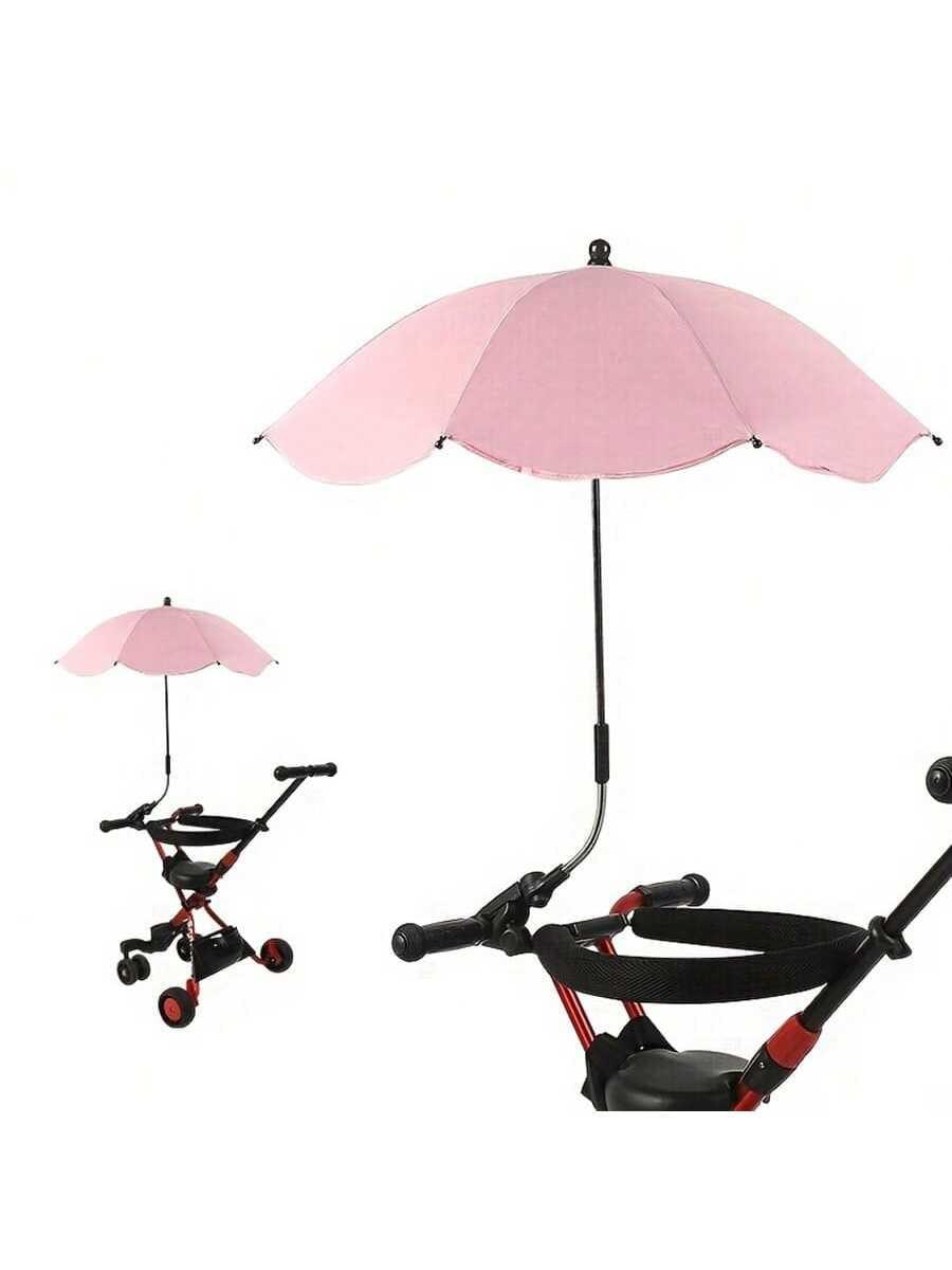 różowy przenosny parasol