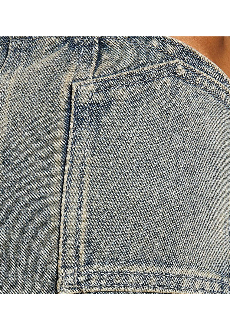 NIEBIESKI TOP VINTAGE JEANS ZAMEK