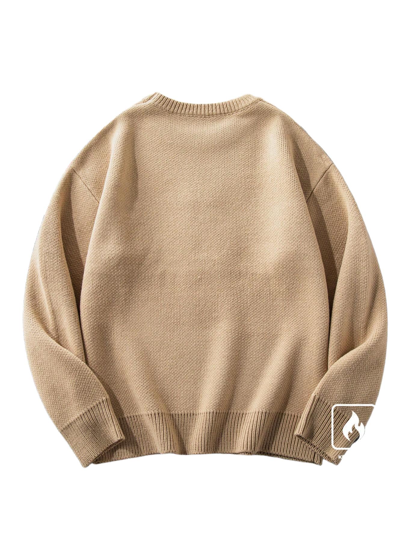 SWETER Z HAFTOWANYM MOTYWEM