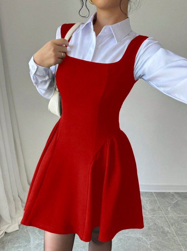 CZERWONA MINI SUKIENKA 