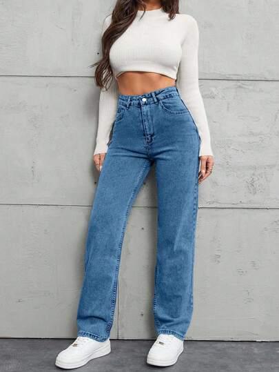 NIEBIESKIE SPODNIE JEANS