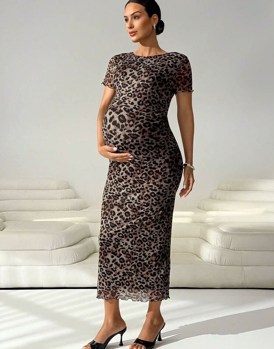 ciążowa sukienka animal print