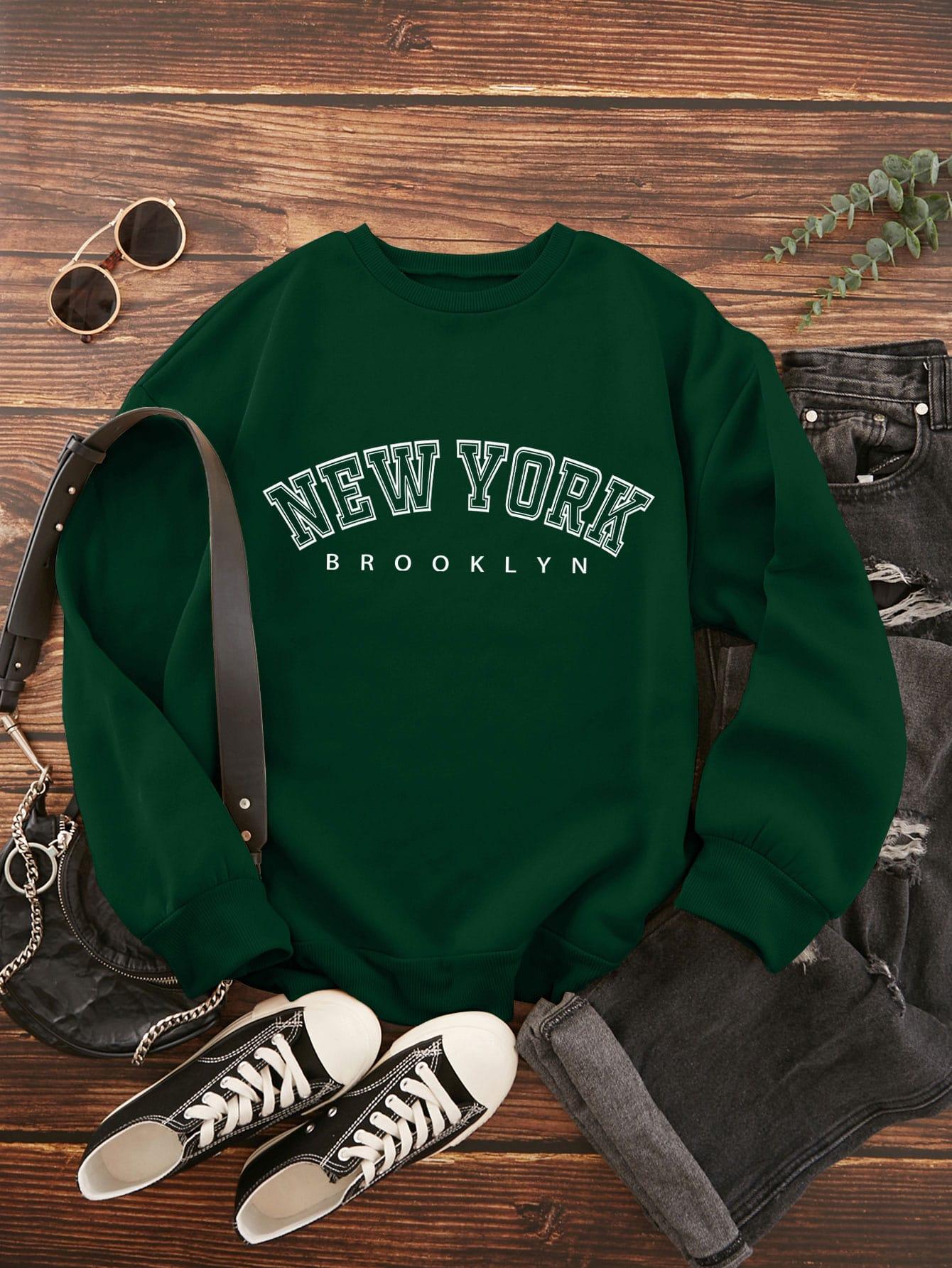 zielona bluza nadruk