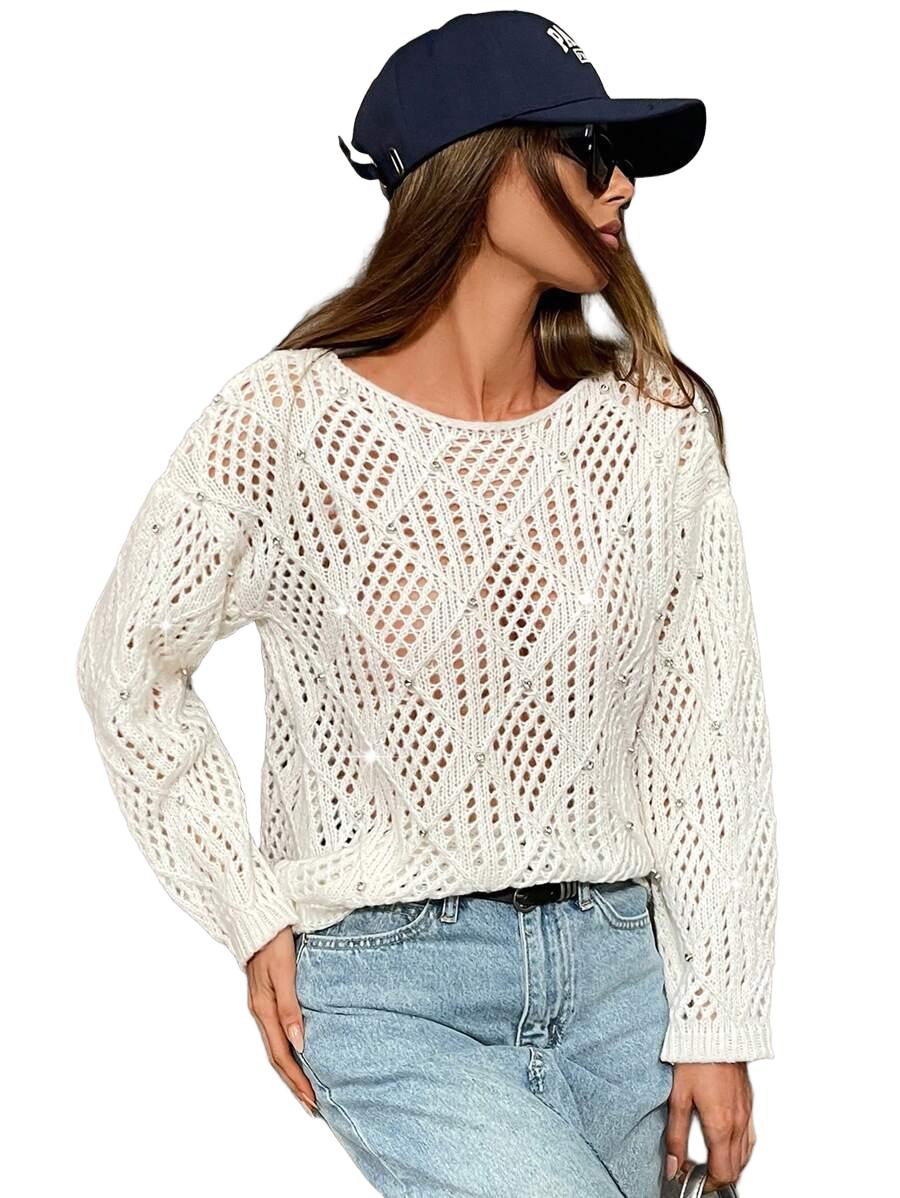 SWETER Z OZDOBNĄ APLIKACJĄ