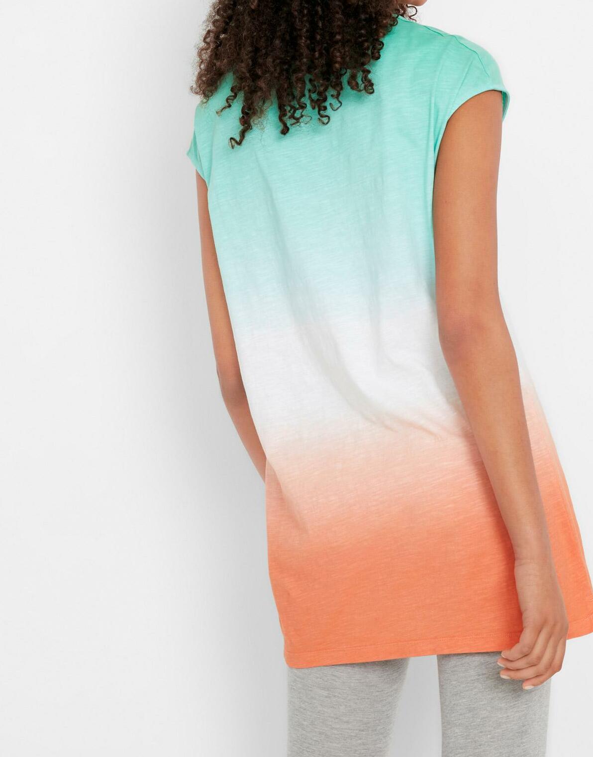 BAWEŁNIANY T-SHIRT OMBRE 