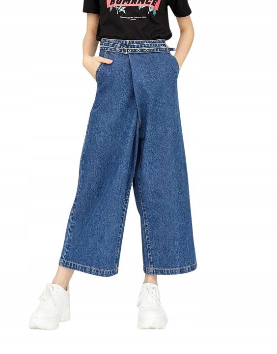 SZEROKIE SPODNIE JEANS