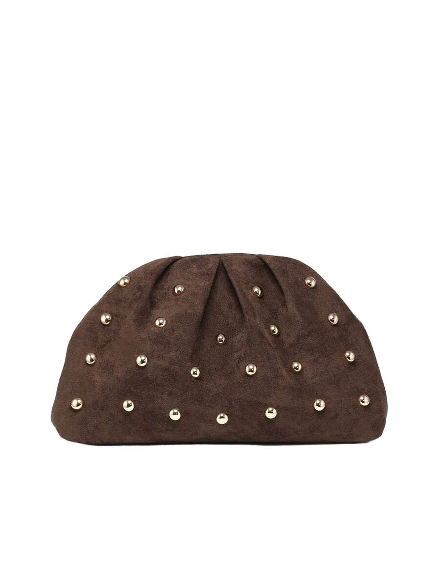 brązowa torebka zdobienia