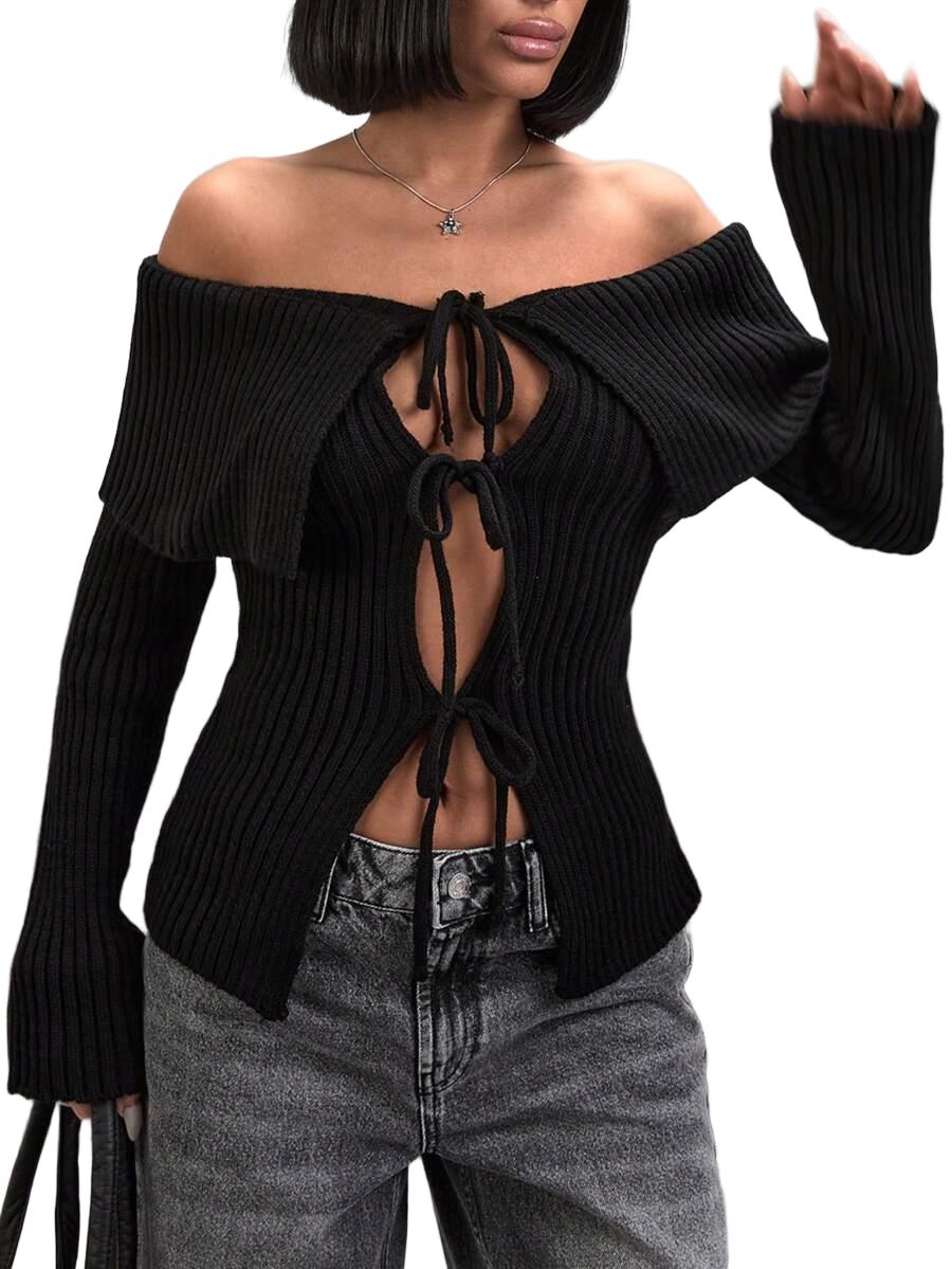  SWETER ROZPINANY CZARNY