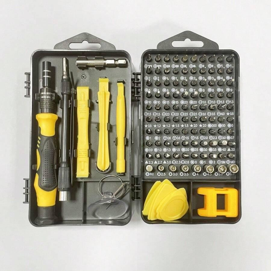 żółty ZESTAW ŚRUBOKRĘTÓW 115-pack