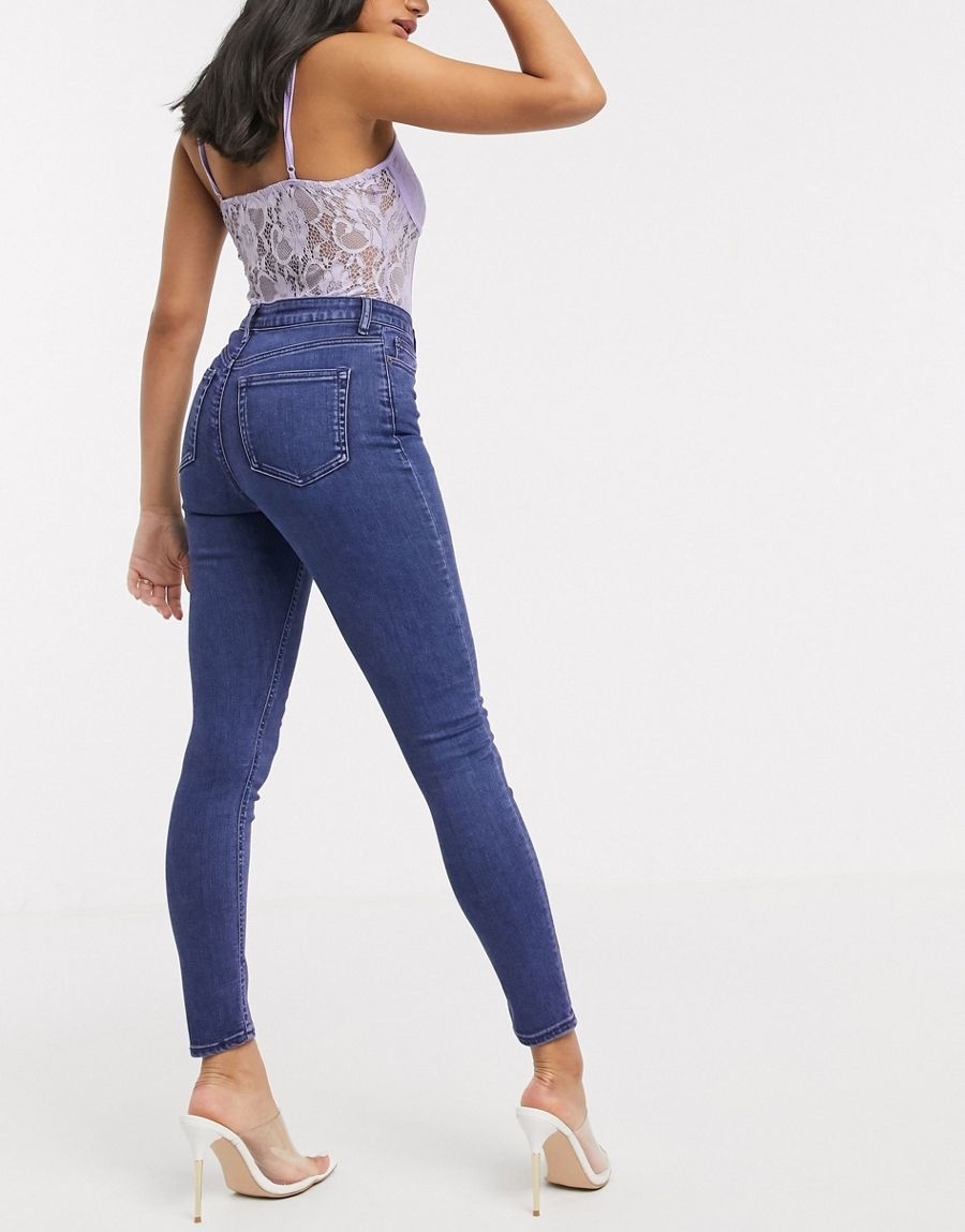 SPODNIE JEANS RURKI WYSOKI STAN