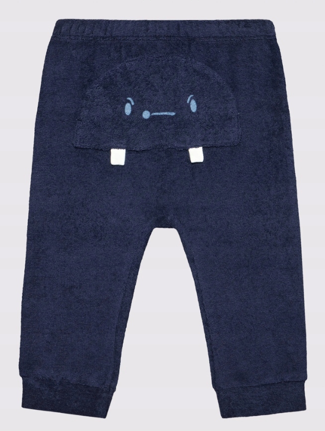 granatowe spodnie frotte