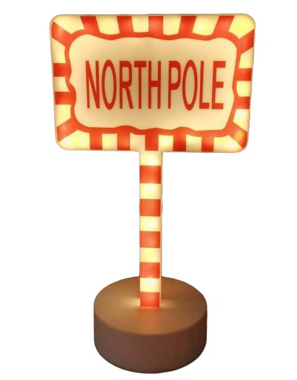 lampka dekoracyjna napis north pole