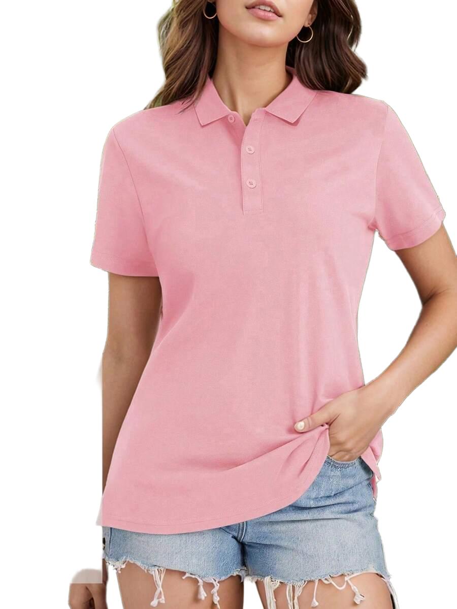 różowa koszulka polo
