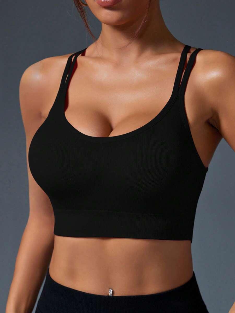 czarny sportowy top 