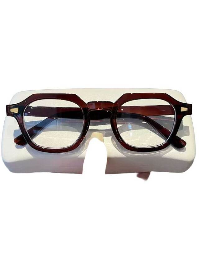 bordowe OKULARY ZERÓWKI