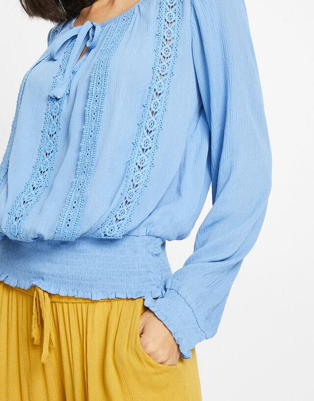 ELEGANCKA BLUZKA DAMSKA Z DŁUGIM RĘKAWEM