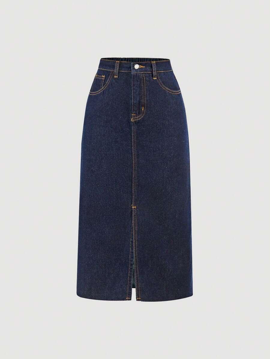 NIEBIESKA SPÓDNICA JEANS