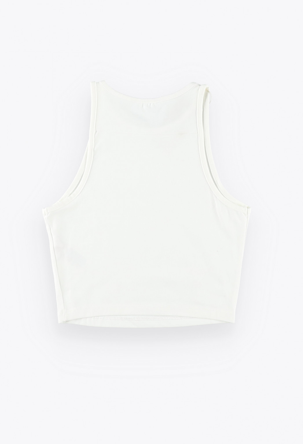 szary crop top basic